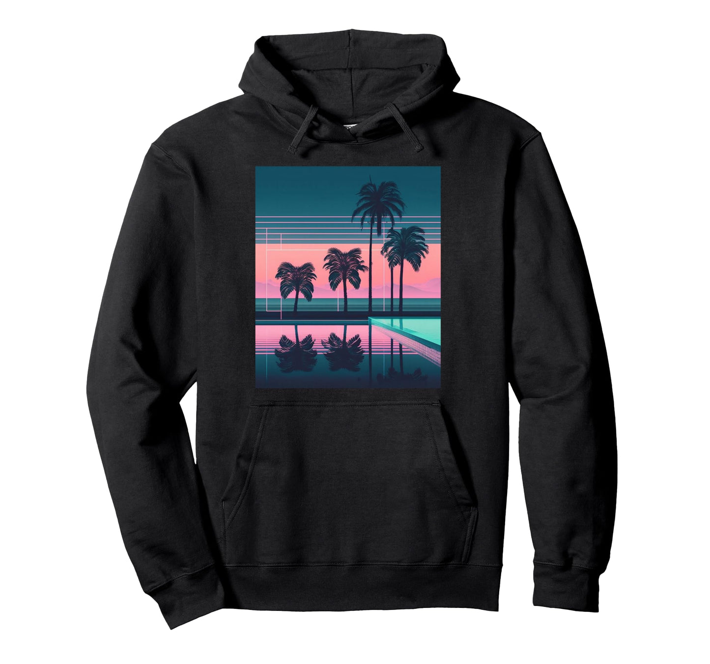 Vaporwave Aesthetic Trippy Tropical Hoodie - Unique Graphic for Adults