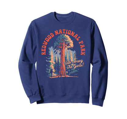 Redwood National Park Walk Among Sweatshirt - Custom Art Print for Adults