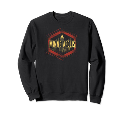Minneapolis Grit 90S Grunge Sweatshirt - Unique Graphic Men Women