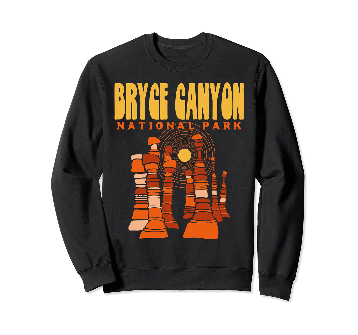 Bryce Canyon National Park Hoo Doo Sweatshirt - Minimalist Print for Adults
