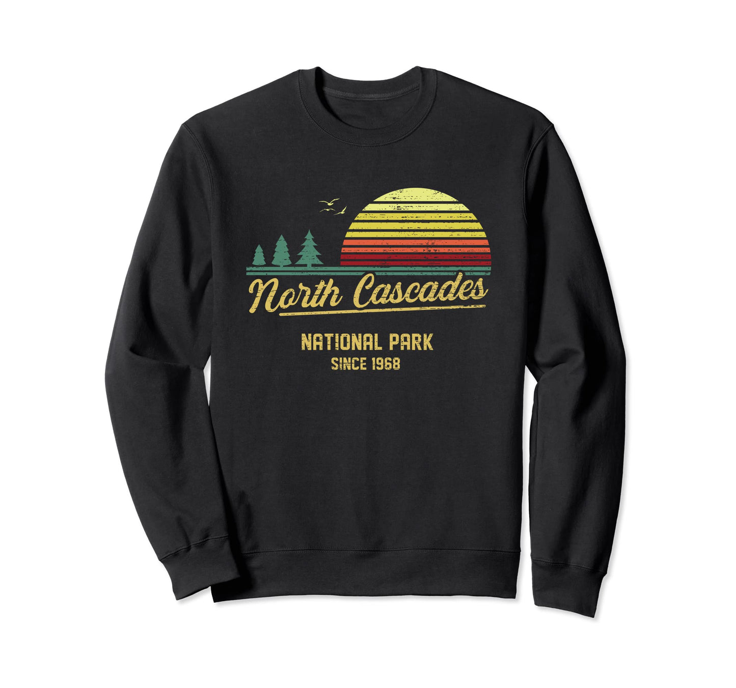 North Cascades 1968 Est National Sweatshirt - Fun Novelty Design Unisex