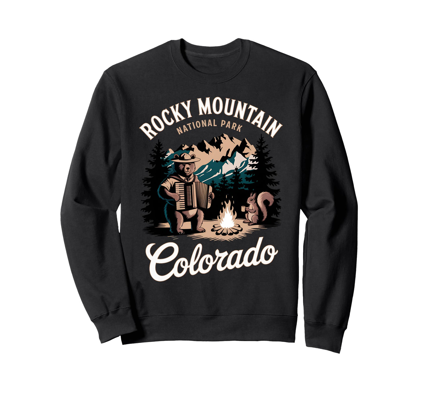 Scenic Rocky Mountain National Park Sweatshirt - Novelty Apparel Men Women