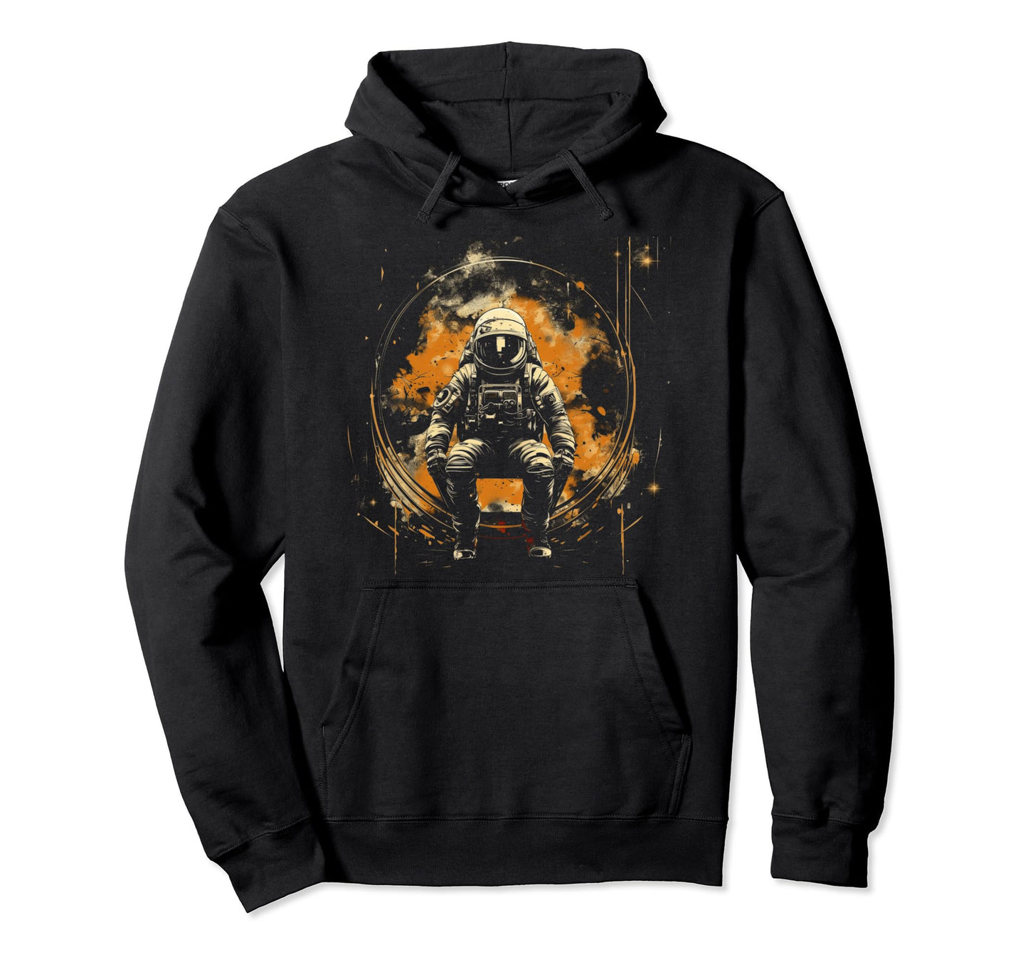 Astronaut Distressed 90S Space Grunge Hoodie - Custom Art Print Unisex
