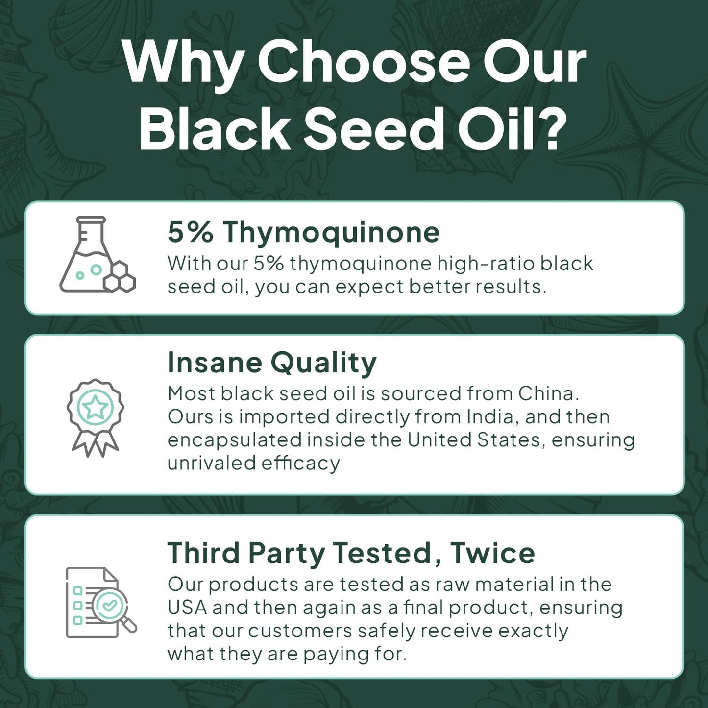 Ocean Cold-Pressed Black Seed Oil - 150ml Natural Health Supplement for Holistic Wellness