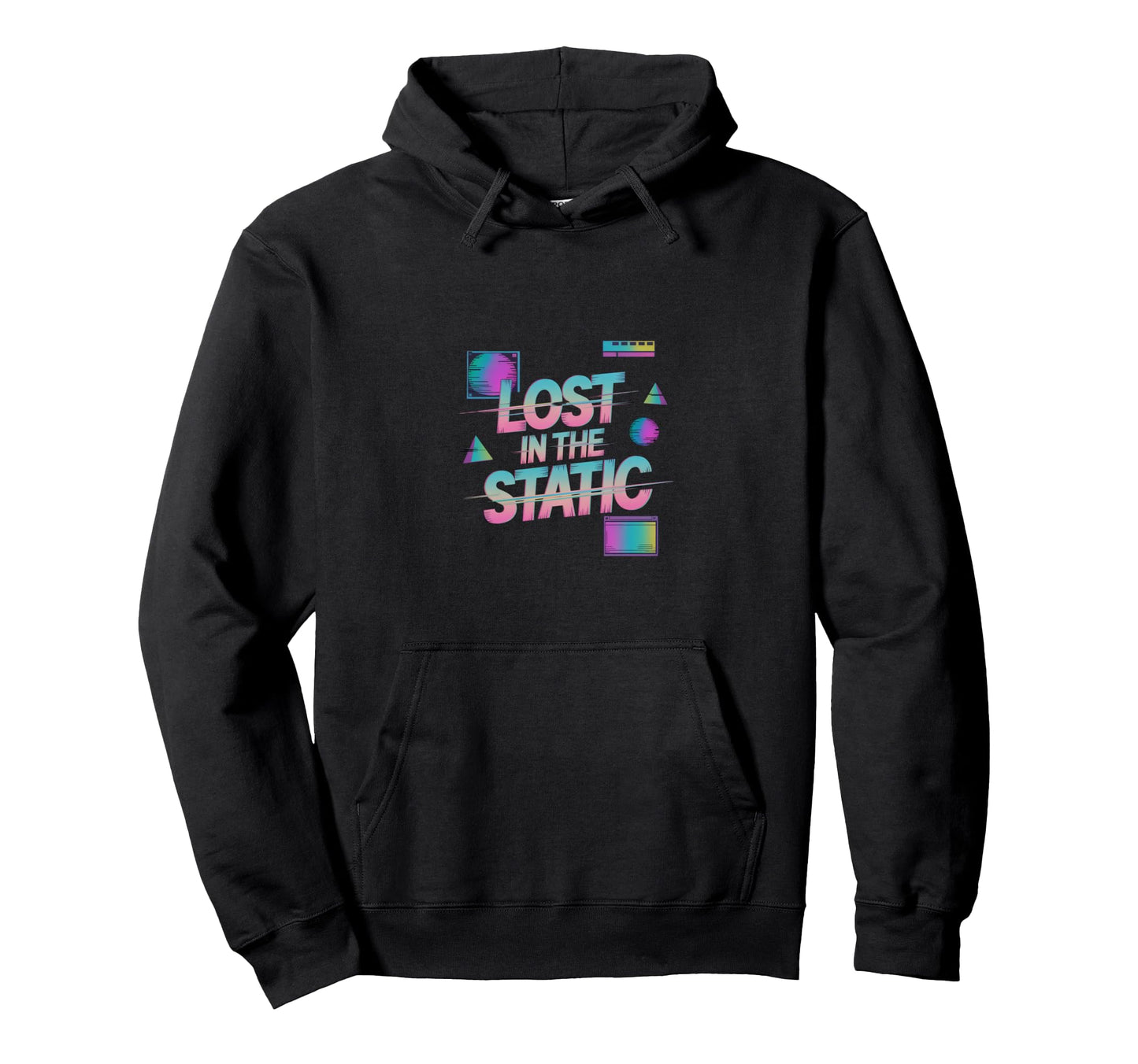 Lost Static Vaporwave Aesthetic Hoodie - Casual Everyday Wear Unisex