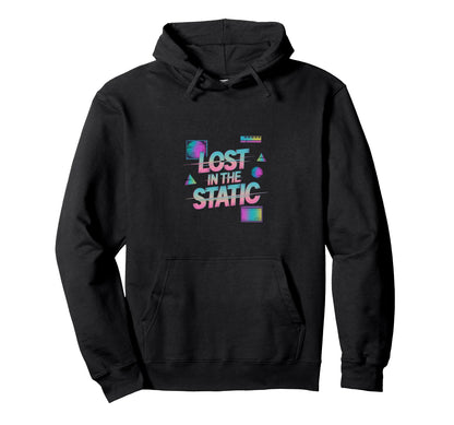 Lost Static Vaporwave Aesthetic Hoodie - Casual Everyday Wear Unisex