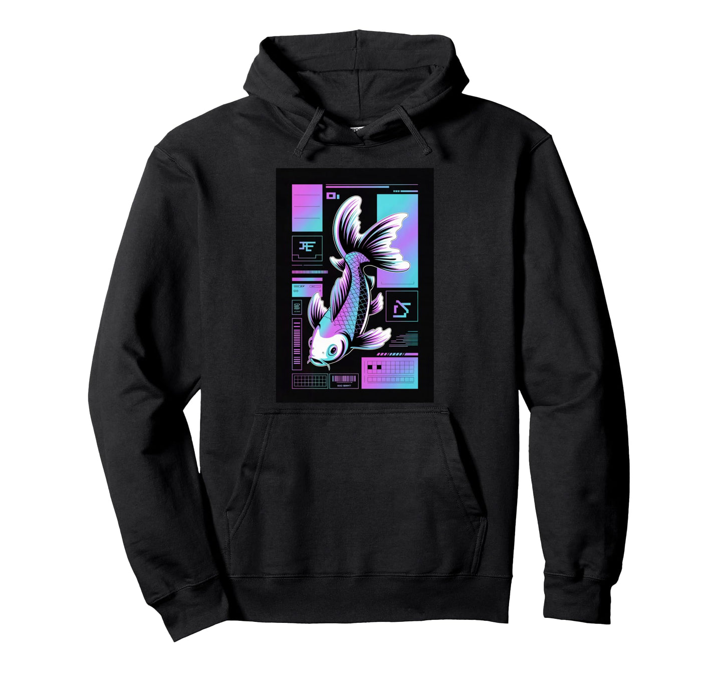 Cyberpunk Aquarium Koi Fish Vaporwave Hoodie - Aesthetic Graphic Unisex