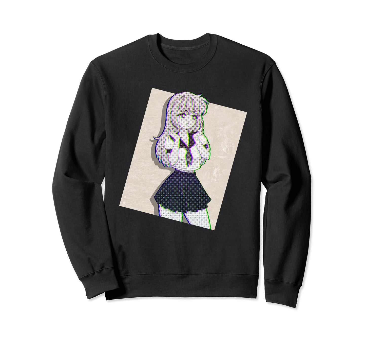 Sad Anime Manga Japan Anime Sweatshirt - Minimalist Print for Adults