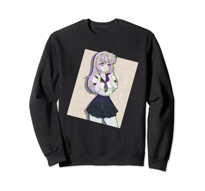 Sad Anime Manga Japan Anime Sweatshirt - Minimalist Print for Adults