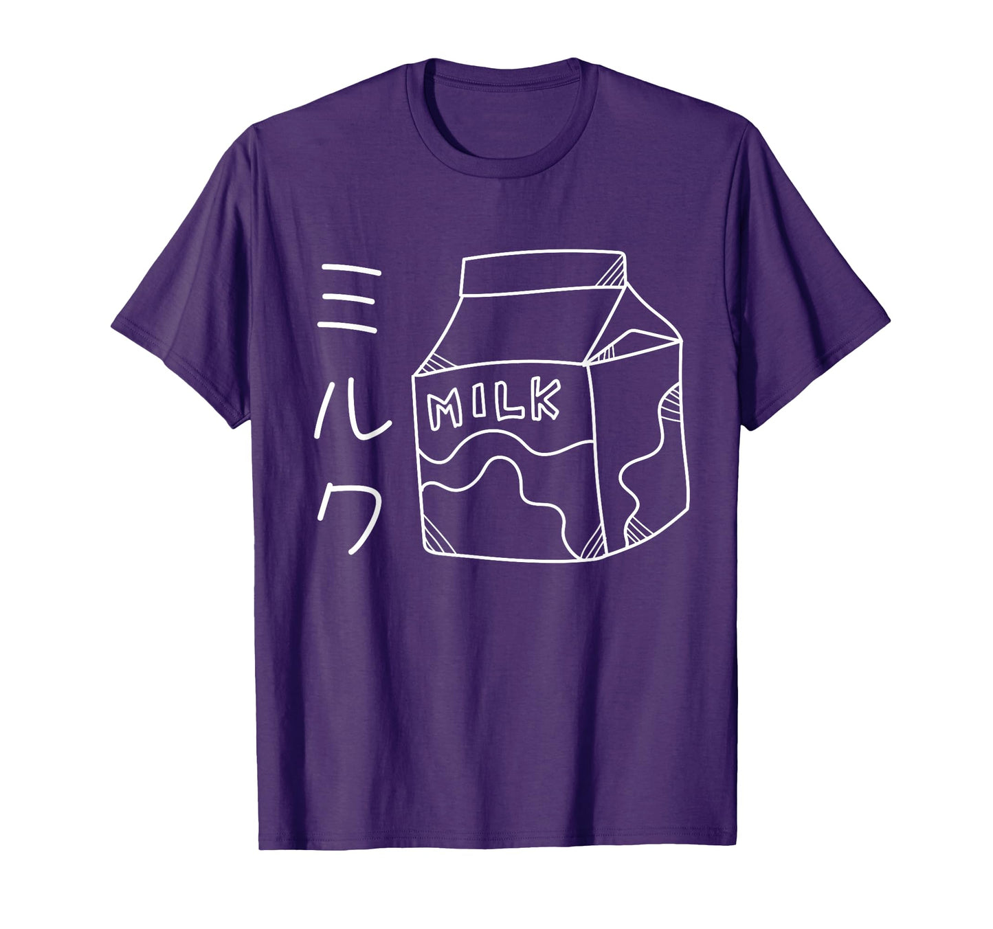 Milk Japanese Kawaii Line Art T-Shirt - Streetwear Style Men Women