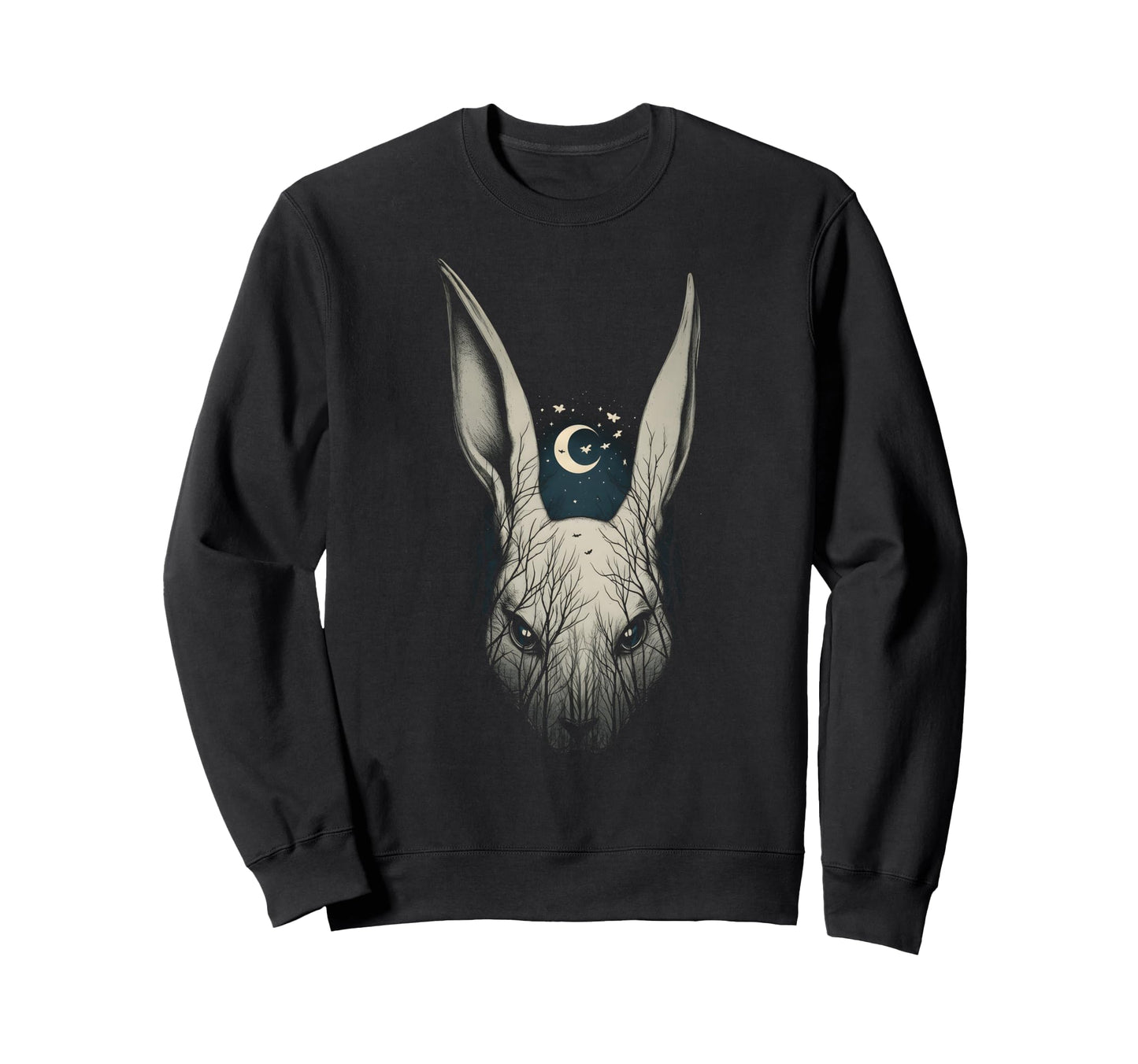 Creepy Bunny Rabbits Alt Goth Sweatshirt - Novelty Apparel for Adults