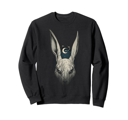 Creepy Bunny Rabbits Alt Goth Sweatshirt - Novelty Apparel for Adults
