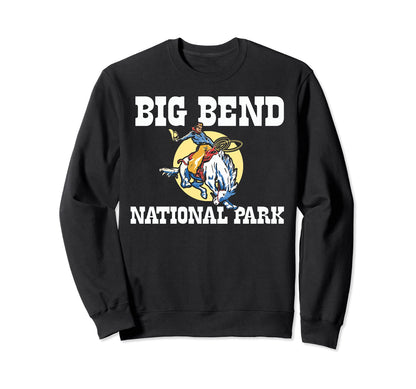 Bronco Rodeo Rider Big Bend Sweatshirt - Fun Novelty Design for Adults