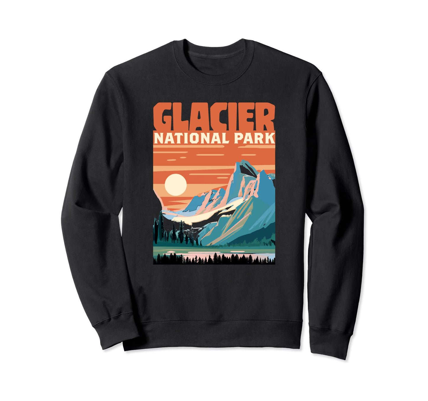 Glacier National Park Montana Sweatshirt - Graphic Print Men Women