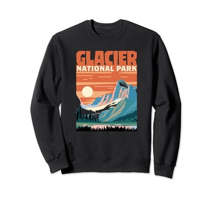 Glacier National Park Montana Sweatshirt - Graphic Print Men Women