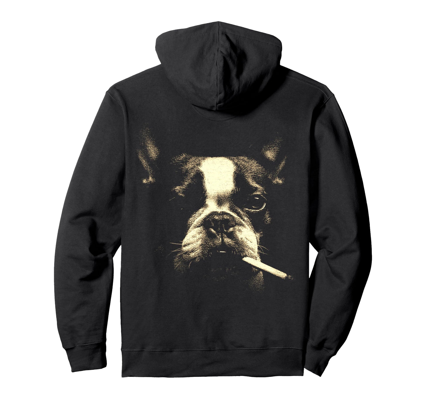French Bulldog Smoking Cigarette Hoodie - Aesthetic Graphic for Adults