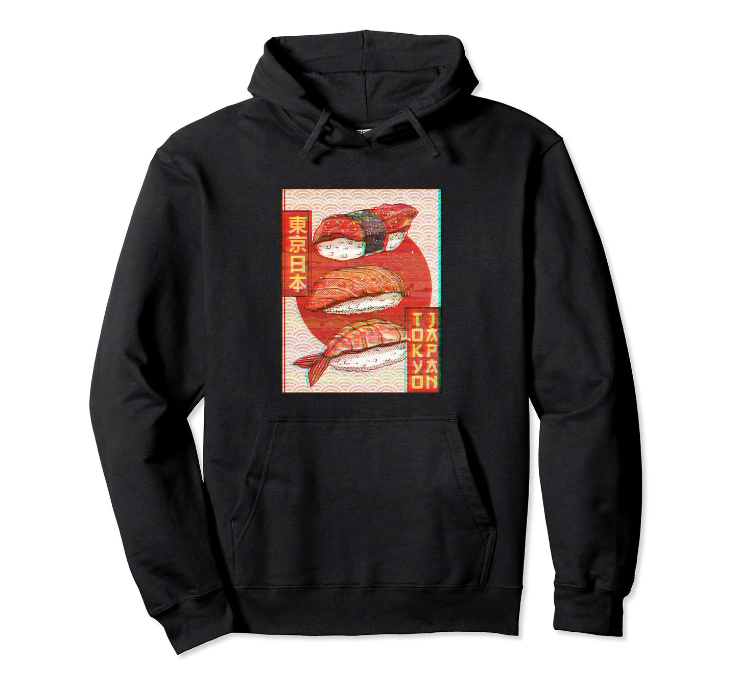 Sushi Tokyo Japan Vaporwave Aesthetic Hoodie - Trendy Graphic Unisex