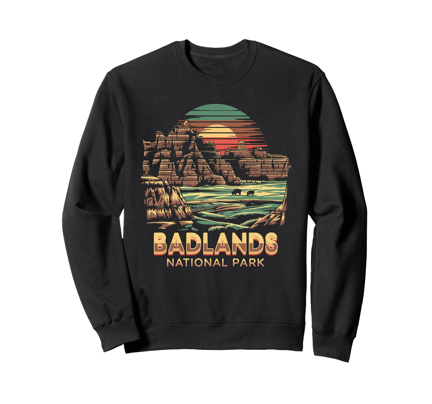 Badlands National Park South Dakota Sweatshirt - Trendy Graphic Unisex