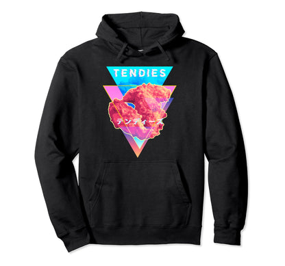 Vaporwave Tendies Chicken Tenders Hoodie - Novelty Apparel for Adults