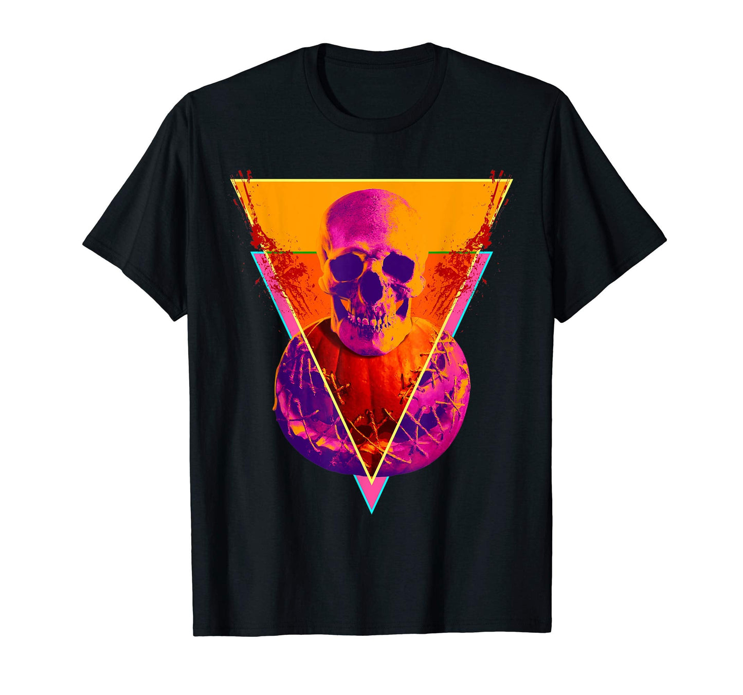 Halloween Skull Spooky Pumpkin T-Shirt - Trendy Graphic for Adults