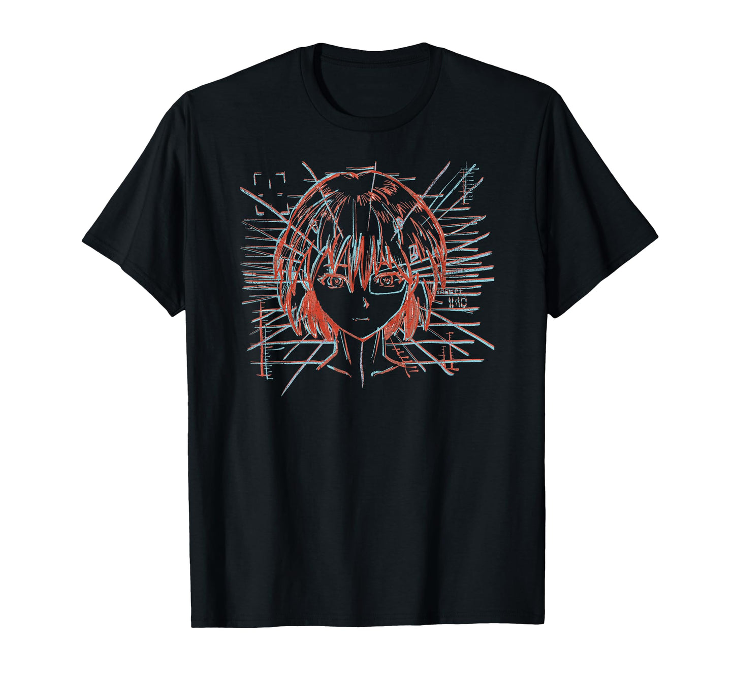 Grid 80S 90S Manga Anime Vaporwave T-Shirt - Trendy Graphic for Adults