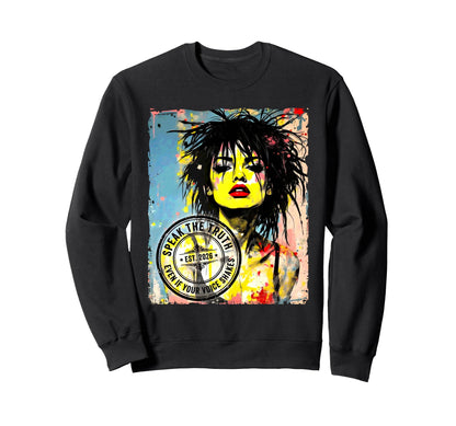 Punk Colorful Pop Art 90S Sweatshirt - Aesthetic Graphic for Adults