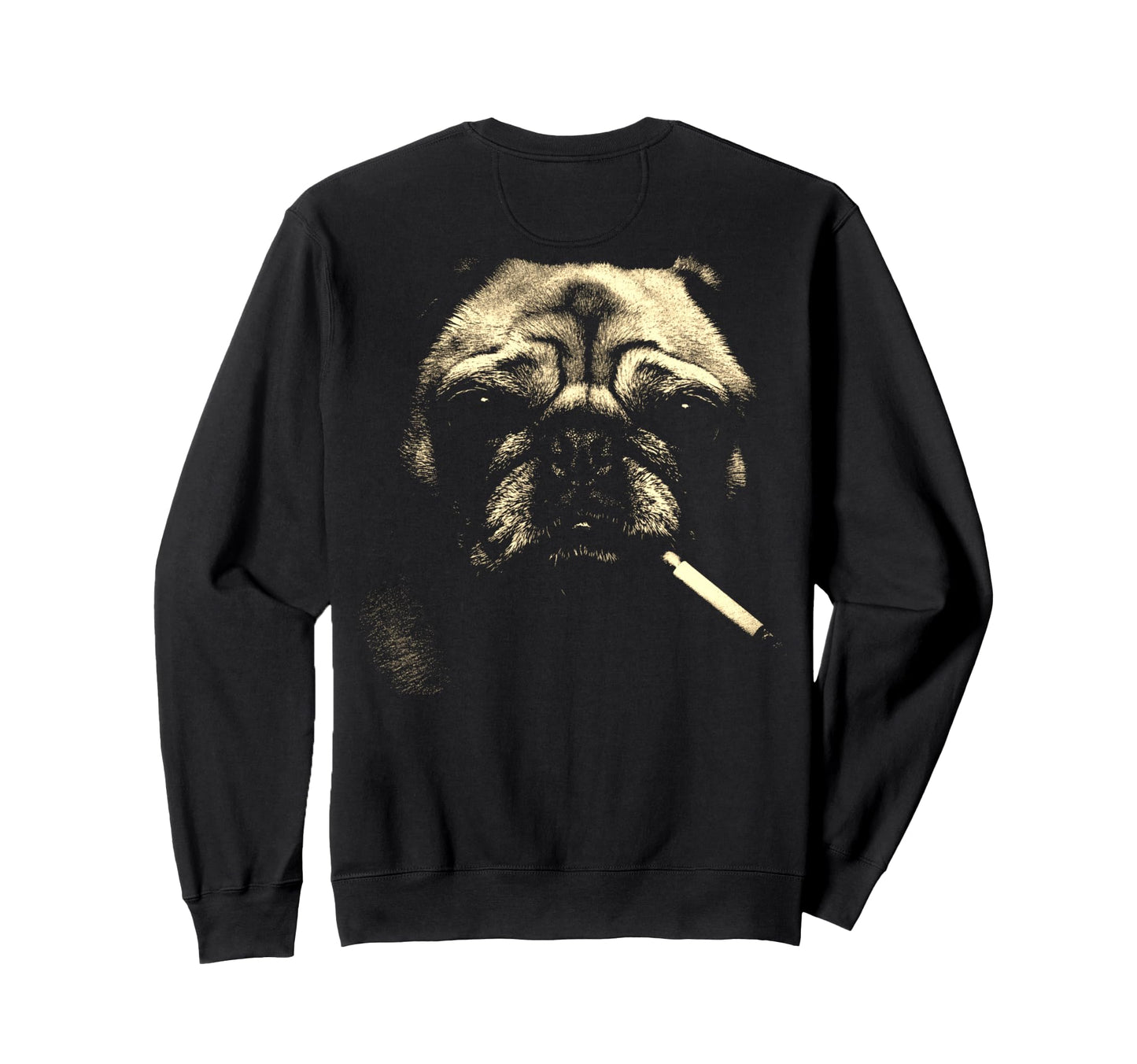 Pug Smoking Cigarette Grunge Meme 90S Sweatshirt - Streetwear Style Unisex