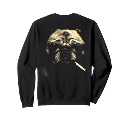 Pug Smoking Cigarette Grunge Meme 90S Sweatshirt - Streetwear Style Unisex