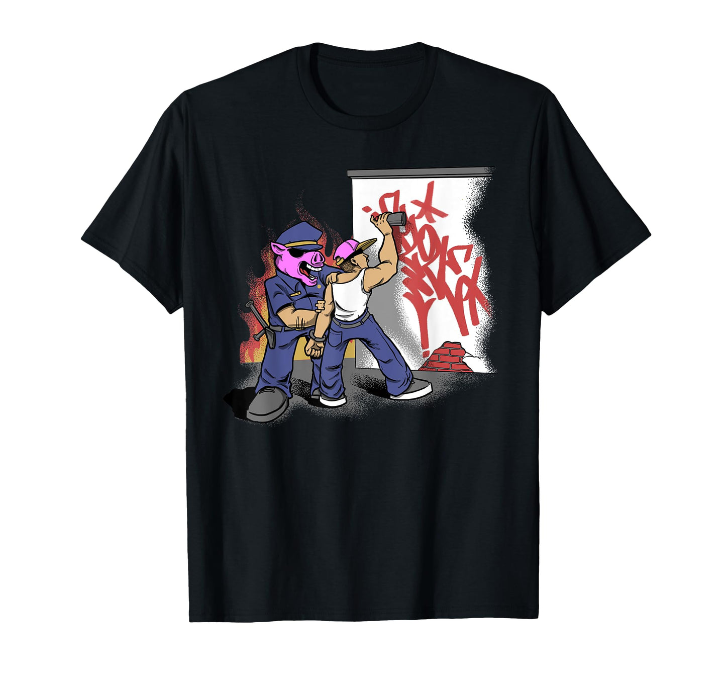 Graffiti 90S Hip Hop Bboy Breakdancing T-Shirt - Unique Graphic for Adults