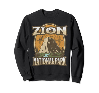 Zion National Park Utah Usa Sweatshirt - Fun Novelty Design for Adults