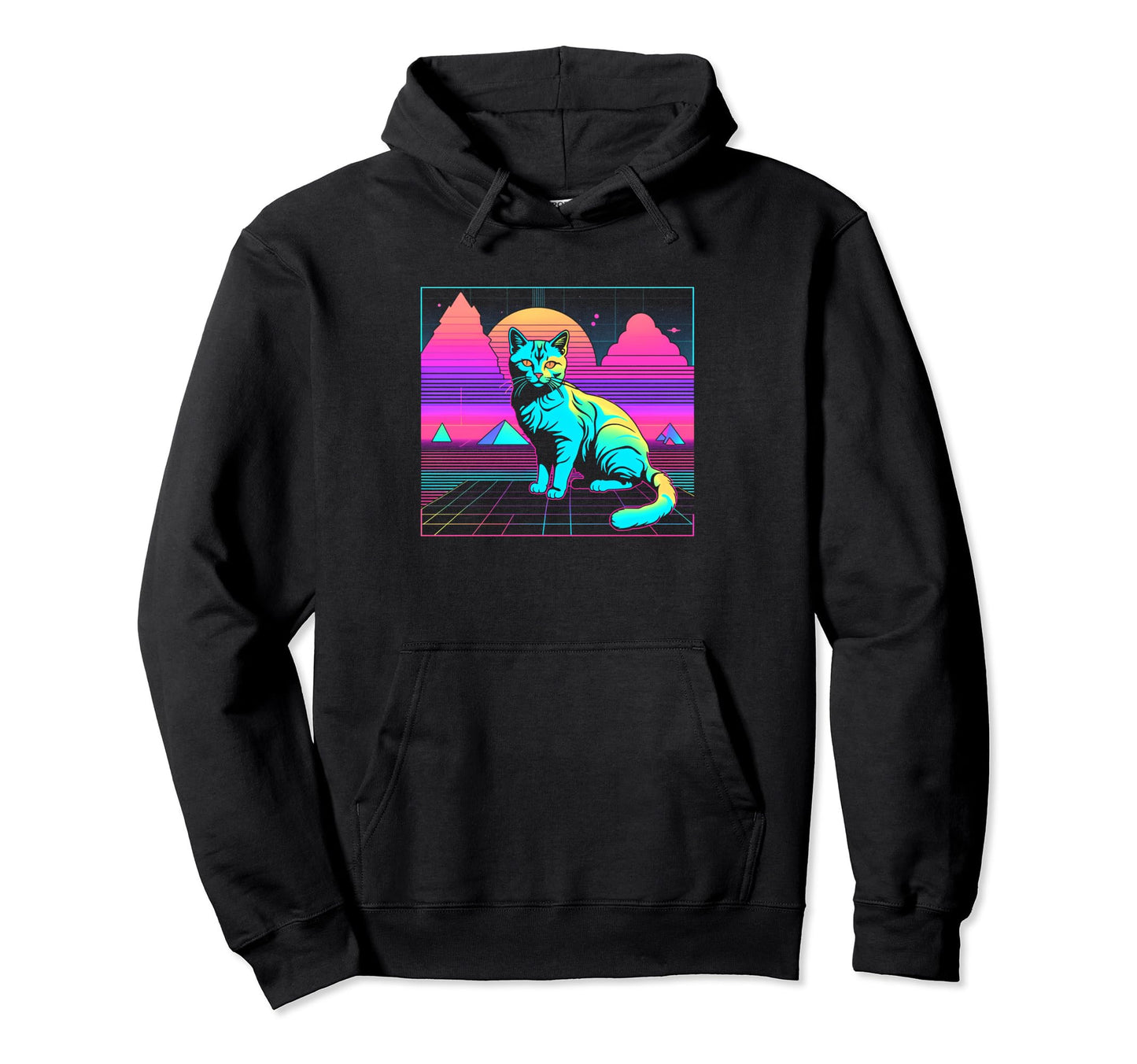 Retrowave Sunset Vaporwave Aesthetics Hoodie - Unique Graphic for Adults