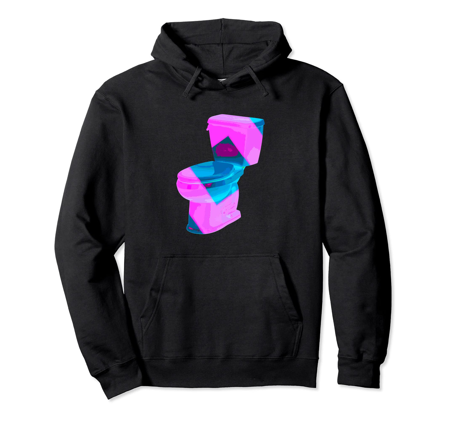 Aesthetic Vaporwave Toilet Fun Vaporwave Hoodie - Graphic Print for Adults