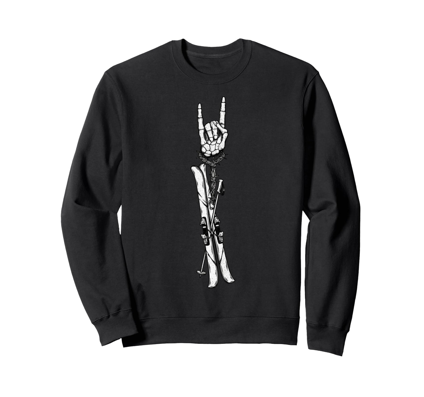 Ski Bum Skiing Skier 90S Alt Metal Sweatshirt - Casual Everyday Wear Unisex