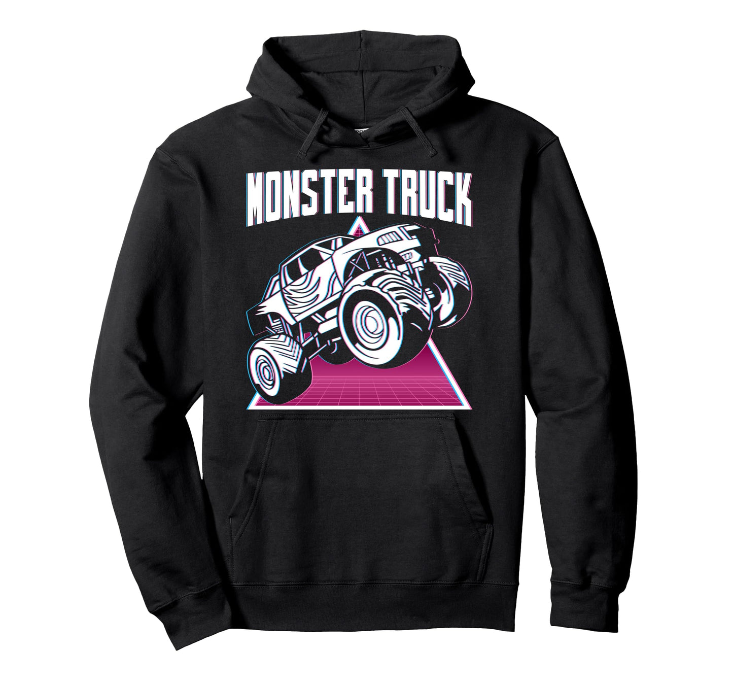 Vaporwave Aesthetic Monster Truck Hoodie - Custom Art Print Men Women