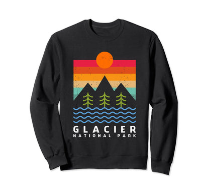 Montana Glacier National Park Sweatshirt - Custom Art Print Men Women