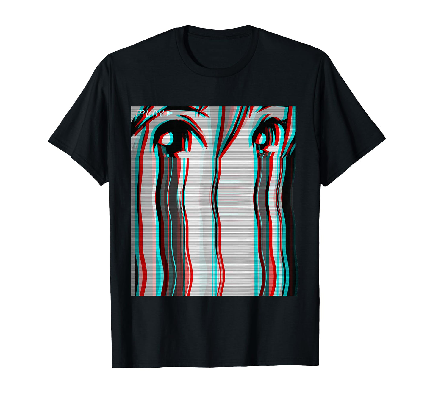 Sad Anime Harajuku Vaporwave T-Shirt - Custom Art Print Men Women