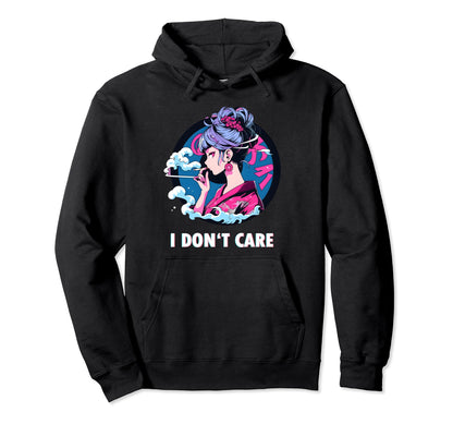 Aesthetic Vaporwave Sad Face Japanese Hoodie - Custom Art Print for Adults