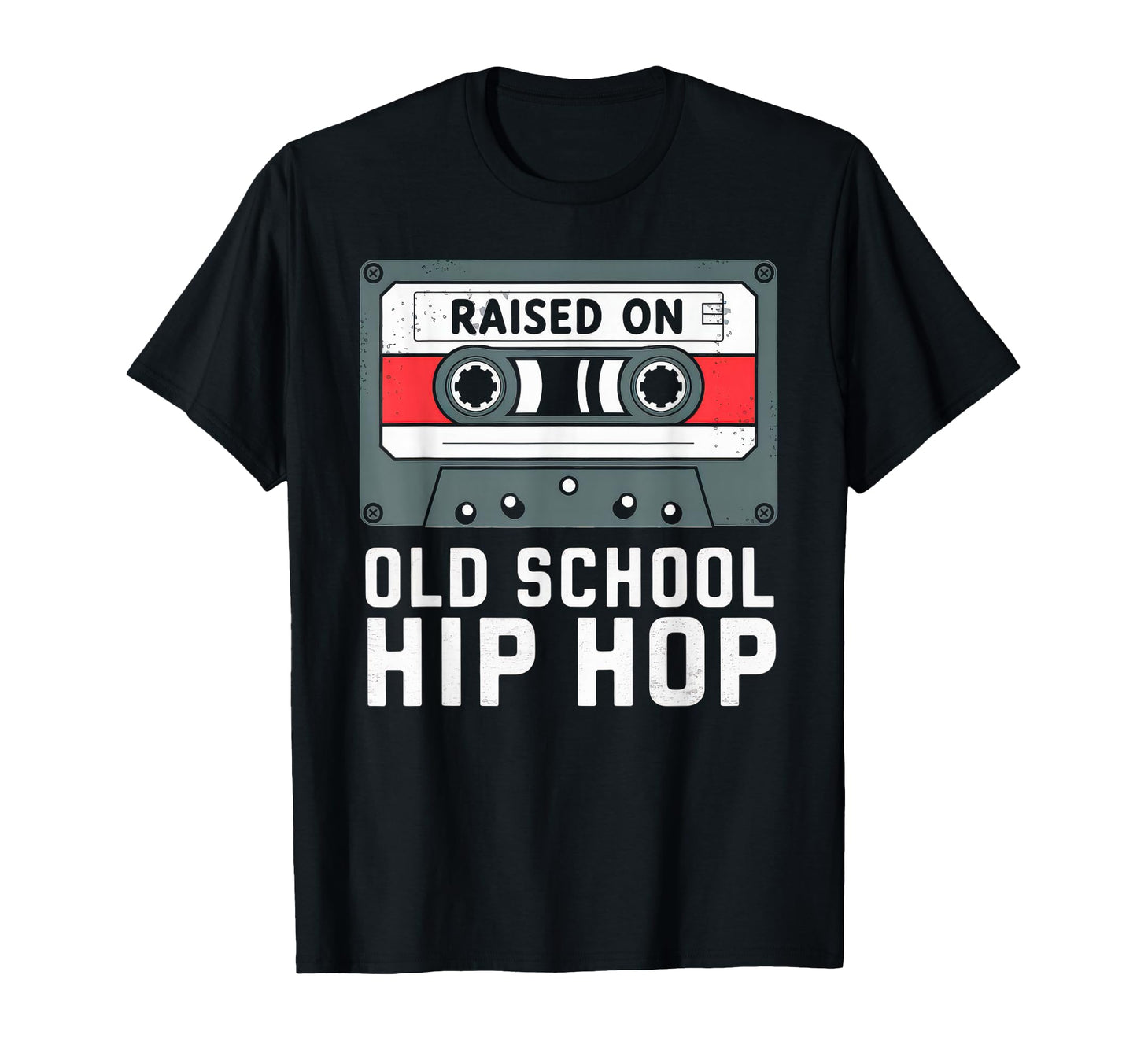 Raised Old School Hip Hop Cassette T-Shirt - Streetwear Style for Adults