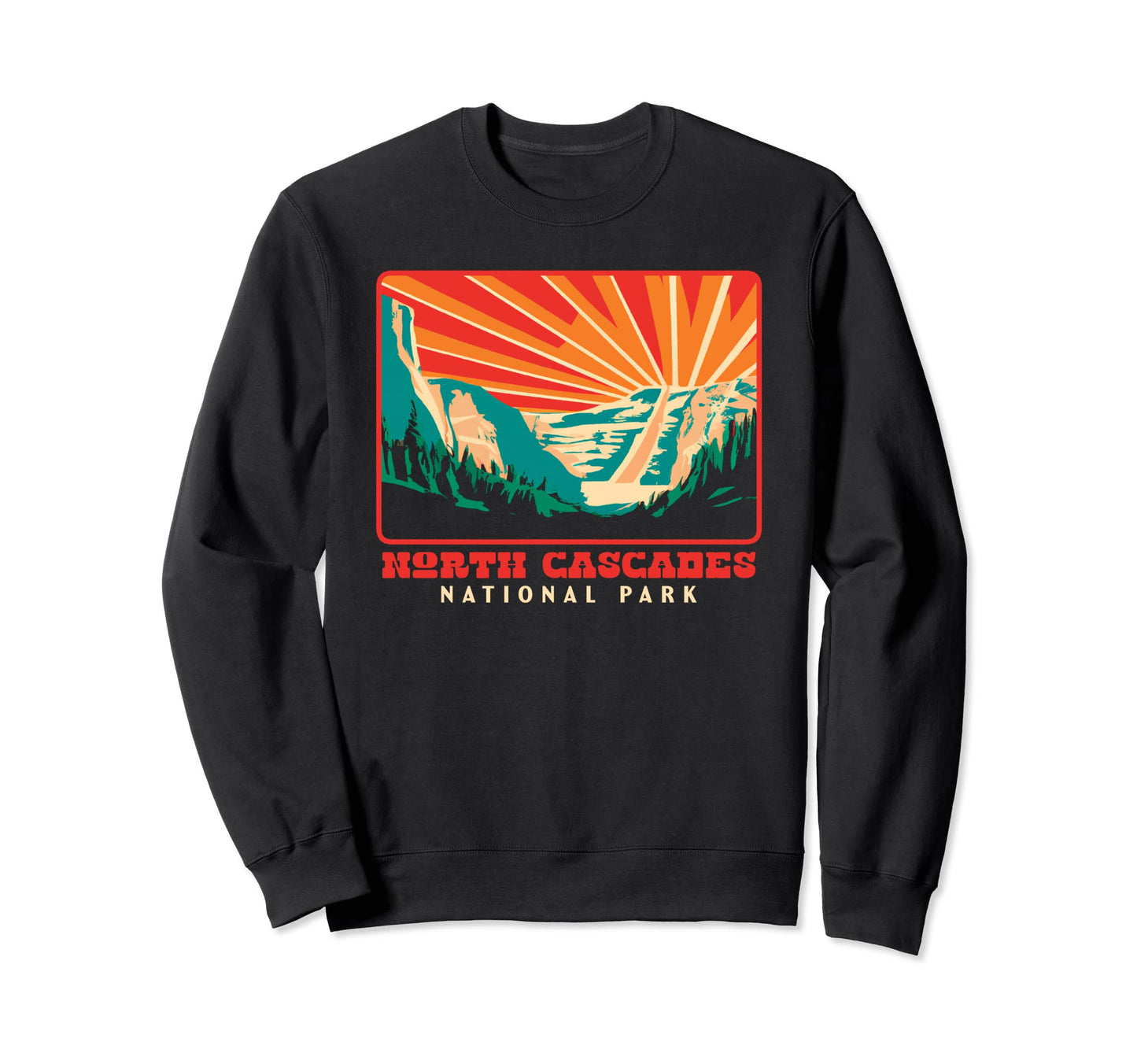 North Cascades National Park Wpa Sweatshirt - Custom Art Print Unisex