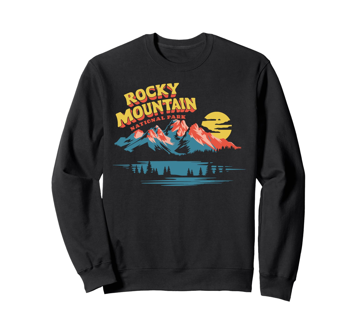 Rocky Mountain National Park 90S Sweatshirt - Unique Graphic Men Women