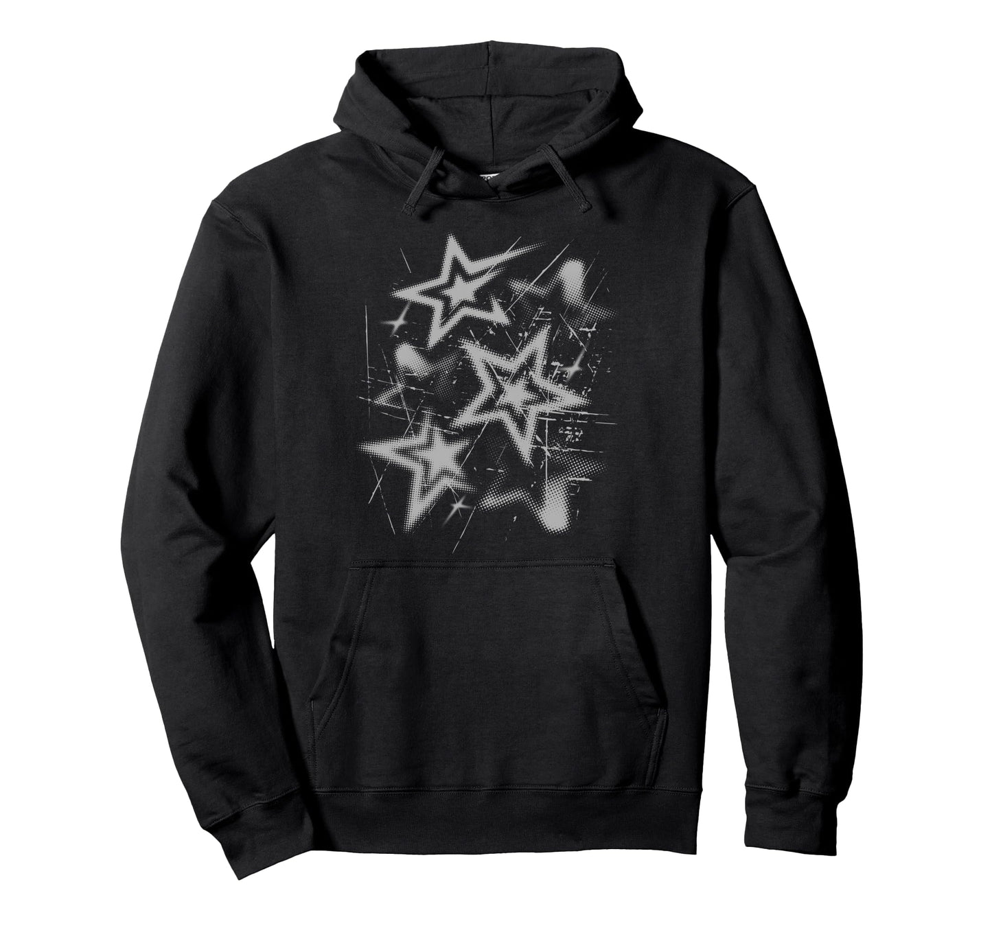Y2K Grunge Stars 2000S Cyber Hoodie - Streetwear Style Unisex