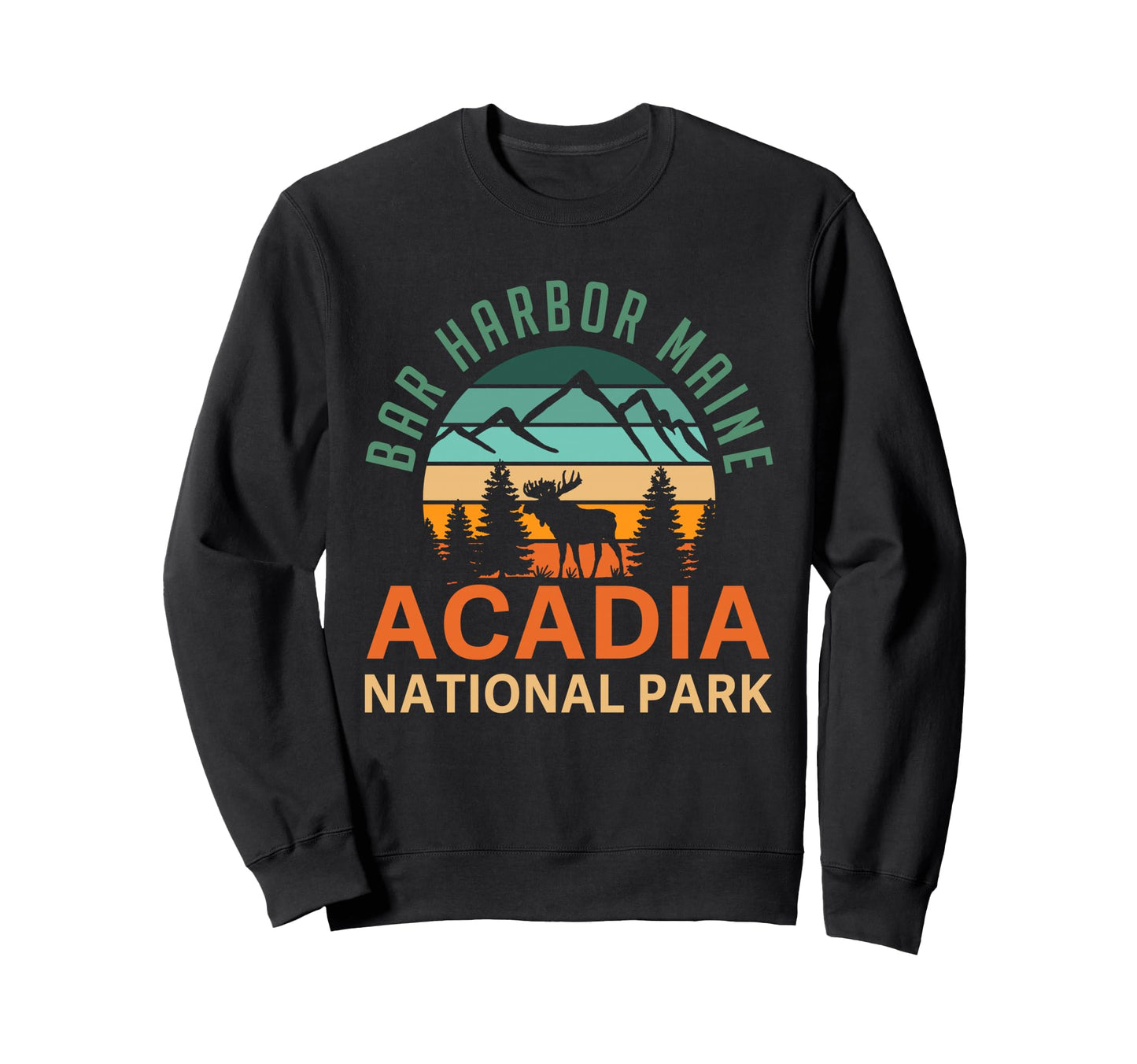 Bar Harbor Maine Acadia National Park Sweatshirt - Graphic Print Men Women