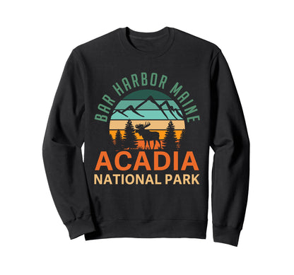 Bar Harbor Maine Acadia National Park Sweatshirt - Graphic Print Men Women
