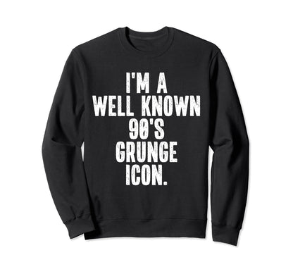 Im Grunge Icon Instant Lazy Halloween Sweatshirt - Graphic Print Unisex