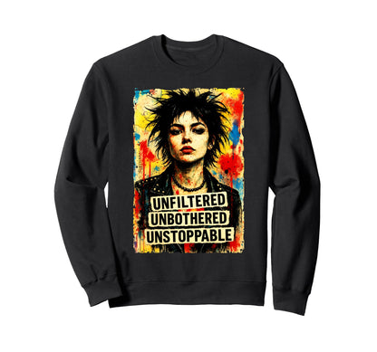 Punk 90S Grunge Urban Street Art Sweatshirt - Graphic Print for Adults