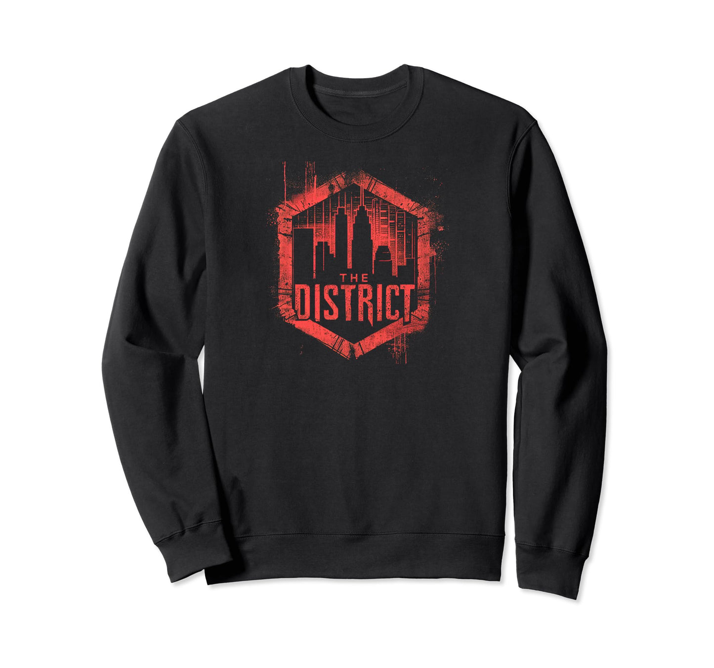District Grit 90S Grunge Urbandecay Sweatshirt - Fun Novelty Design Unisex