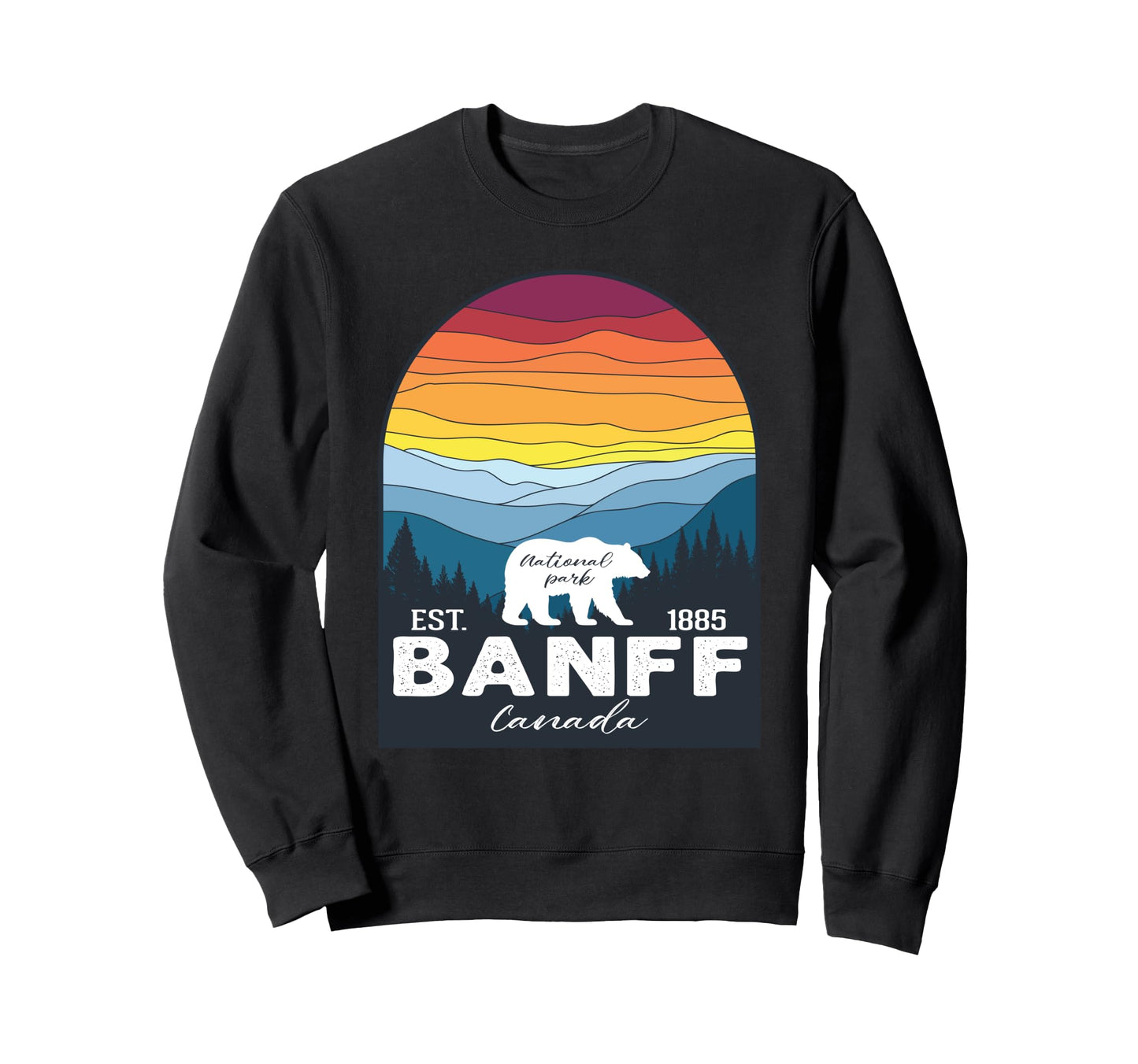 Banff National Park Canada Sweatshirt - Custom Art Print for Adults