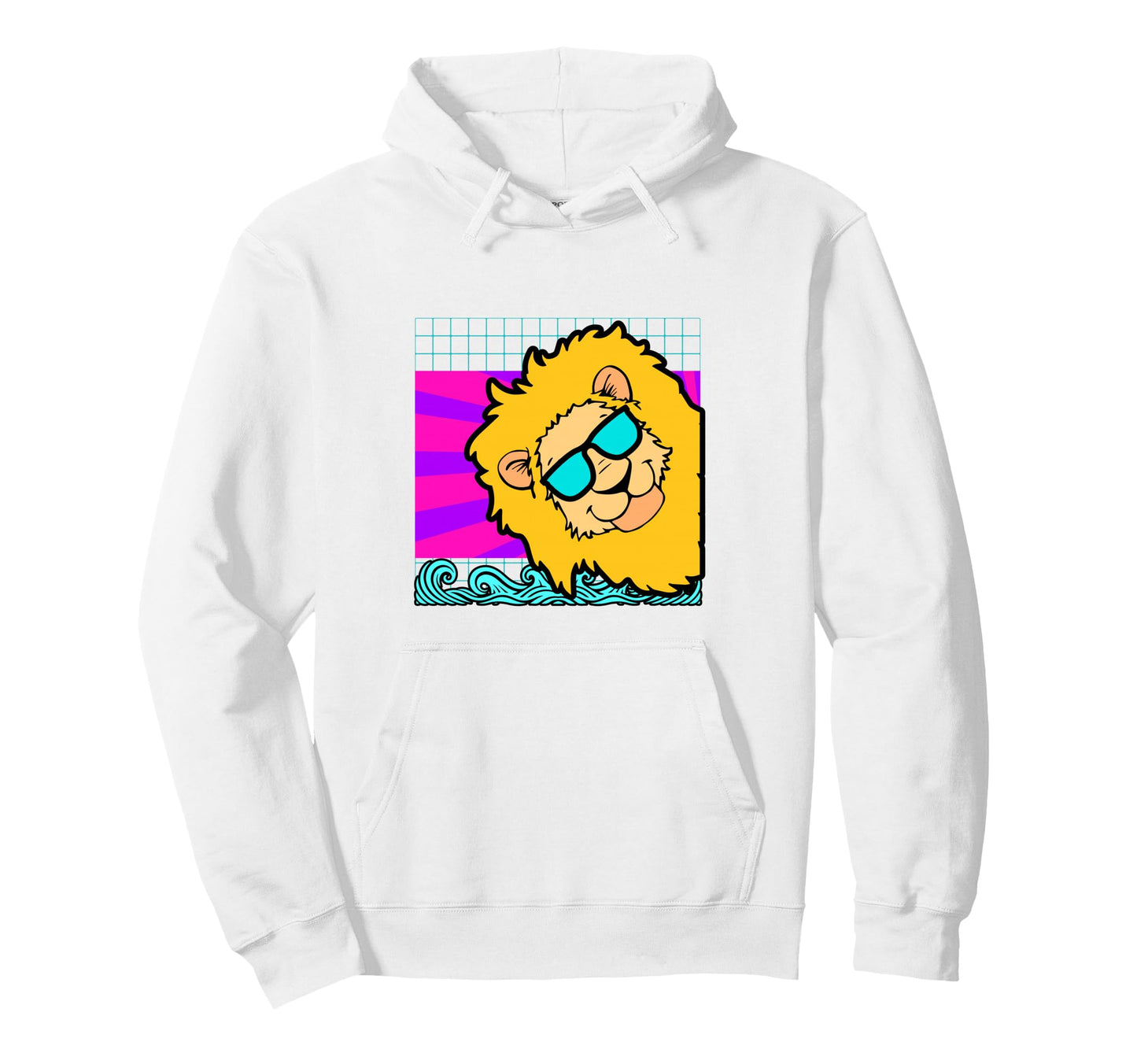 Aesthetic Vaporwave Outfits Lion Hoodie - Casual Everyday Wear Unisex