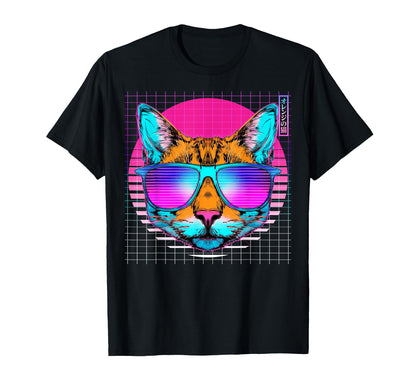 Orange Cat Sunglasses Tabby Cat T-Shirt - Fun Novelty Design Men Women