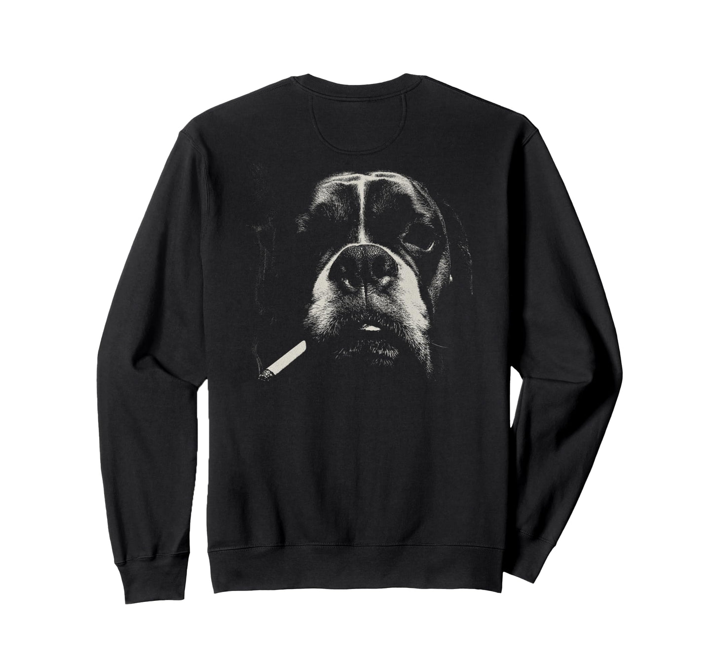 Boxer Smoking Cigarette Grunge Meme Sweatshirt - Trendy Graphic Men Women